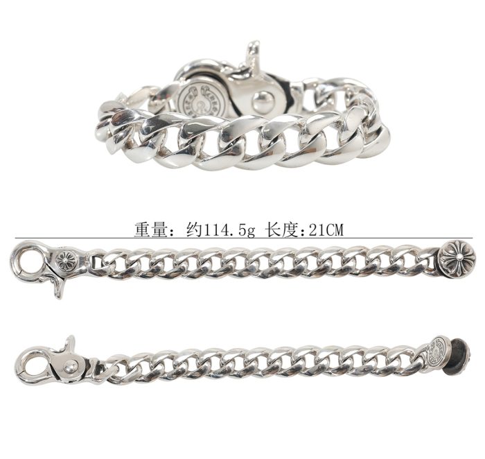クロムハーツ CHROME HEARTS ファンシーリンククリップブレスレット シルバー - 画像 (10)