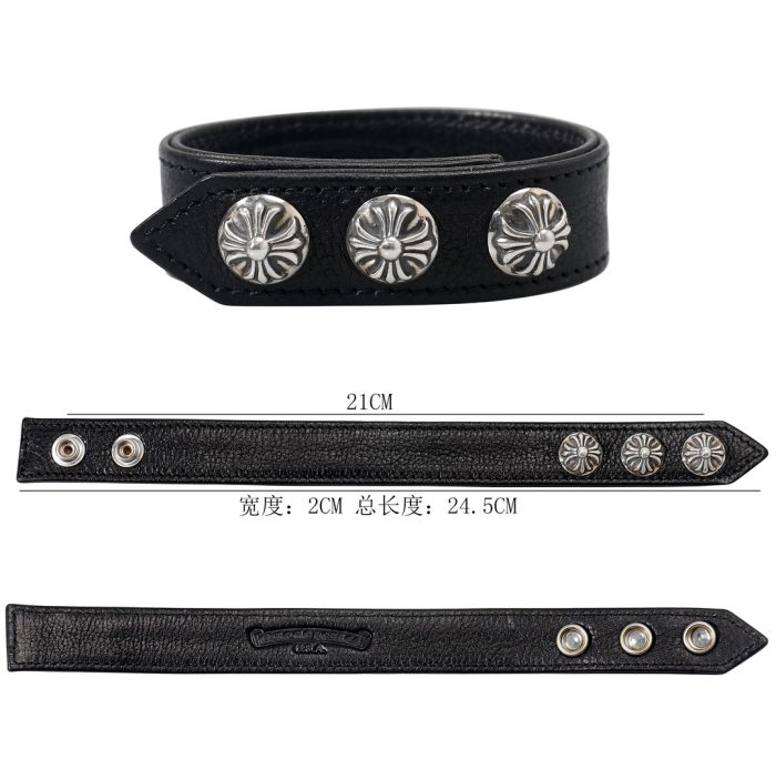 クロムハーツ CHROME HEARTS 3ボタン 2スナップ ブレスレット カモフラ クロスボタン - 画像 (9)