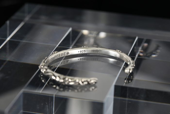 クロムハーツ CHROME HEARTS SBTバンドバングル クロススクロール シルバー925 - 画像 (5)