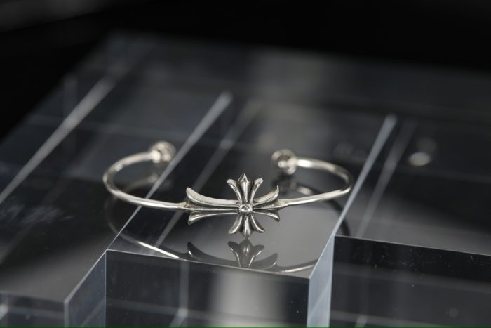 クロムハーツ CHROME HEARTS タイニーCHクロス スキニーバングル シルバー925 ユニセックス