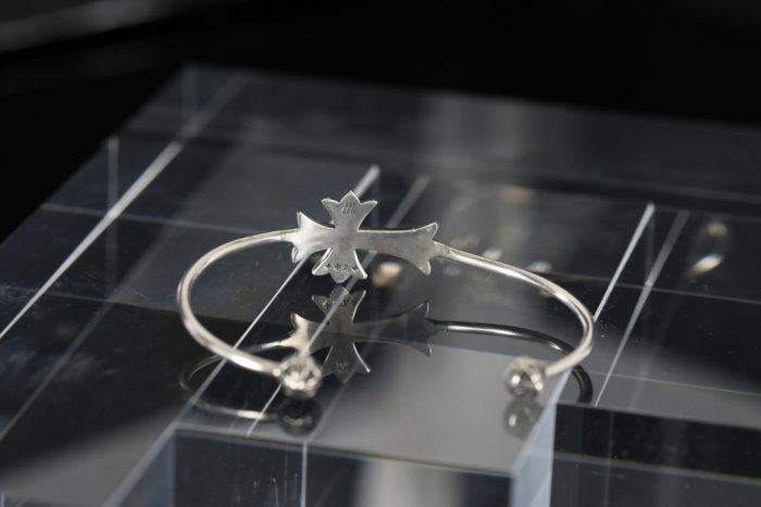 クロムハーツ CHROME HEARTS タイニーCHクロス スキニーバングル シルバー925 ユニセックス - 画像 (7)