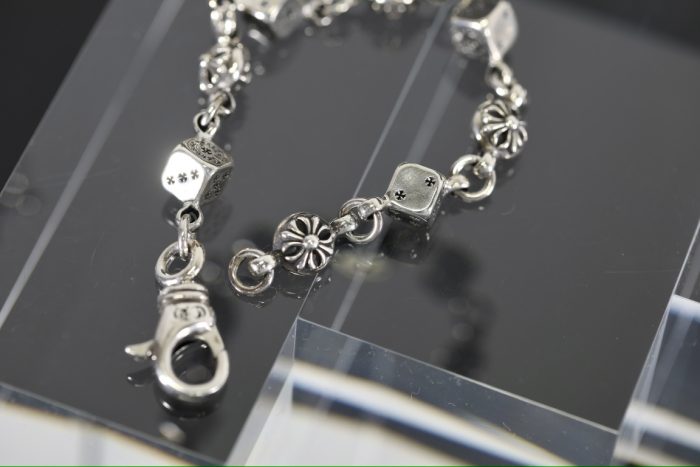 クロムハーツ CHROME HEARTS ダイス&クロスボール 8リンク シルバーブレスレット - 画像 (4)