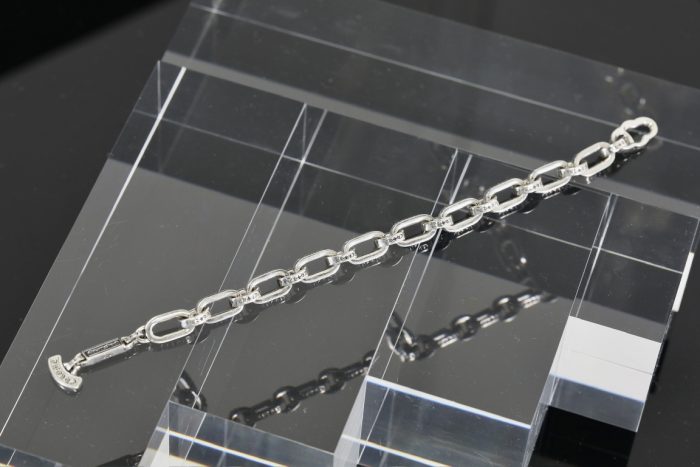 クロムハーツ CHROME HEARTS ペーパーEチェーン シルバーブレスレット - 画像 (9)