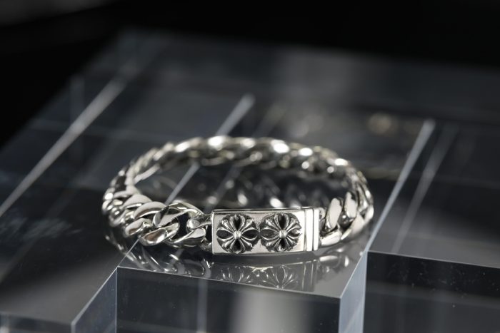 クロムハーツ CHROME HEARTS ダブルCHクロス ミニID クラシックチェーン シルバーブレスレット