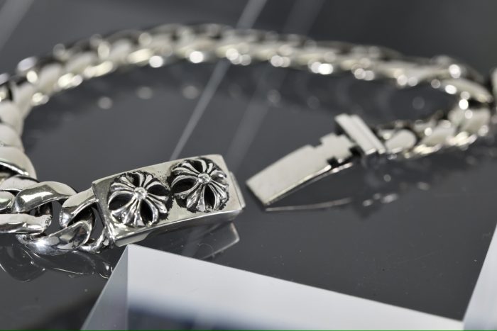 クロムハーツ CHROME HEARTS ダブルCHクロス ミニID クラシックチェーン シルバーブレスレット - 画像 (3)