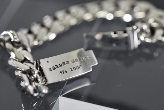 クロムハーツ CHROME HEARTS ダブルCHクロス ミニID クラシックチェーン シルバーブレスレット - 画像 (5)