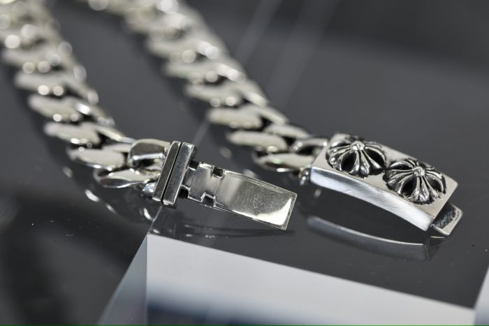 クロムハーツ CHROME HEARTS ダブルCHクロス ミニID クラシックチェーン シルバーブレスレット - 画像 (7)