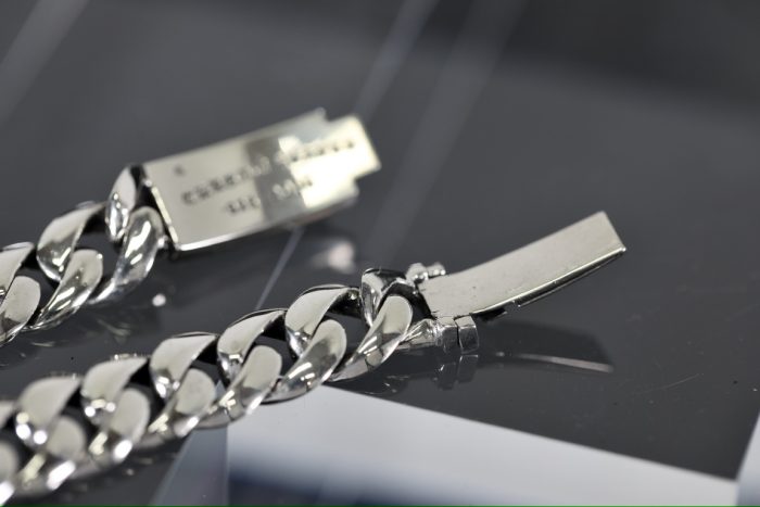 クロムハーツ CHROME HEARTS ダブルCHクロス ミニID クラシックチェーン シルバーブレスレット - 画像 (6)