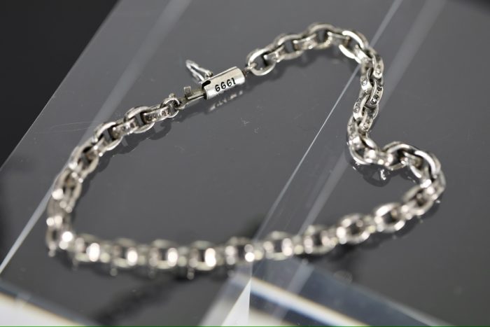 クロムハーツ CHROME HEARTS ペーパーチェーン シルバーブレスレット 925 - 画像 (4)