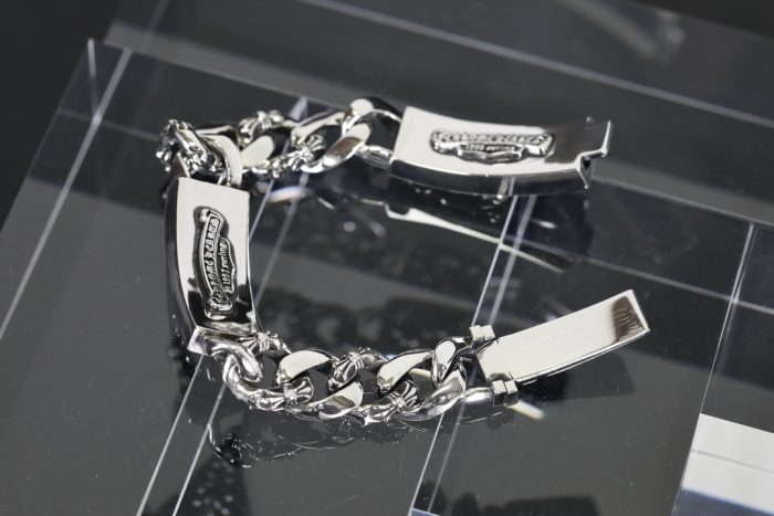 クロムハーツ CHROME HEARTS ダブルIDブレスレット フローラルダガー シルバー925 8リンク - 画像 (4)