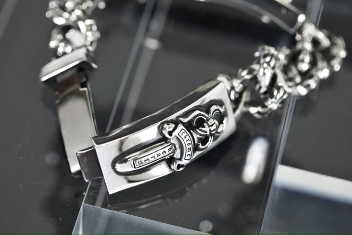 クロムハーツ CHROME HEARTS ダガー×フローラルクロス メンズシルバーIDブレスレット - 画像 (5)
