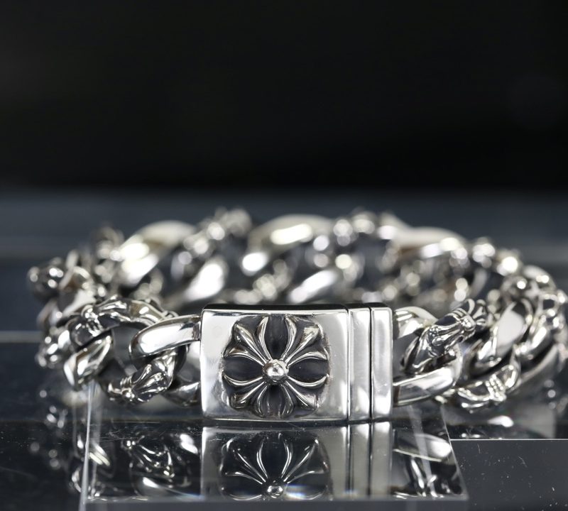 クロムハーツ CHROME HEARTS ファンシーラージボックスID ブレスレット シルバー925【FANCY LRG3 CHX】