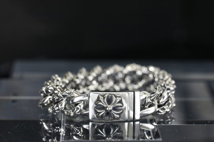 クロムハーツ CHROME HEARTS ラージBOX ID エクストラファンシーリンク ブレスレット シルバー925