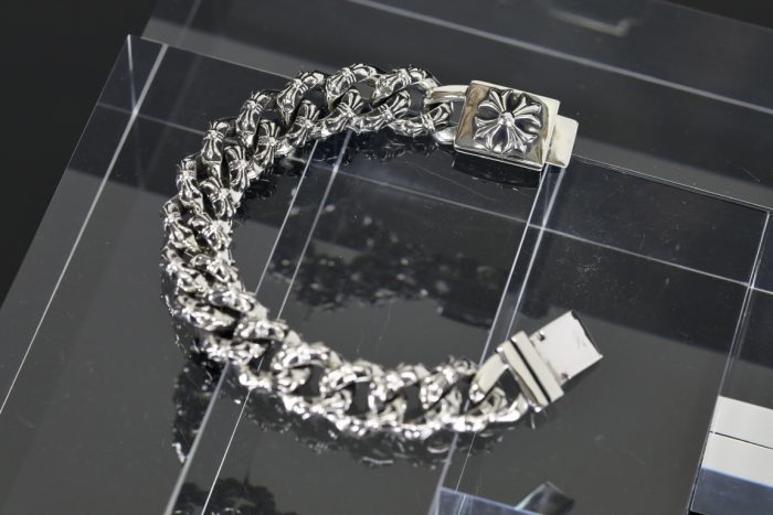 クロムハーツ CHROME HEARTS ラージBOX ID エクストラファンシーリンク ブレスレット シルバー925 - 画像 (4)
