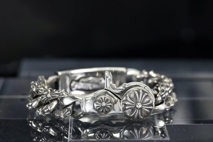 クロムハーツ CHROME HEARTS ダガークリップ IDブレスレット エクストラファンシーリンク 8リンク シルバーブレスレット - 画像 (2)