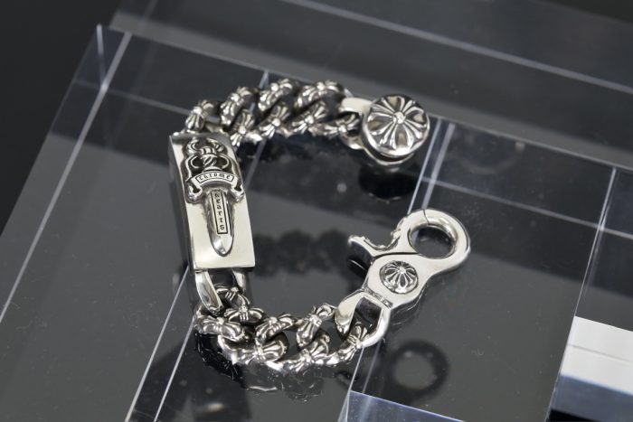 クロムハーツ CHROME HEARTS ダガークリップ IDブレスレット エクストラファンシーリンク 8リンク シルバーブレスレット - 画像 (3)