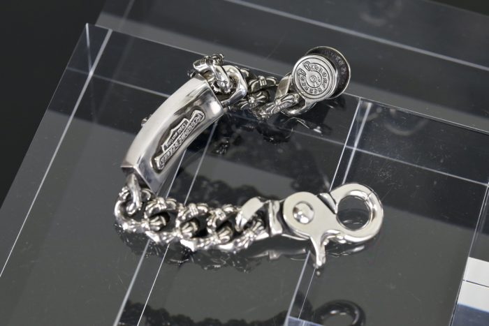 クロムハーツ CHROME HEARTS ダガークリップ IDブレスレット エクストラファンシーリンク 8リンク シルバーブレスレット - 画像 (4)