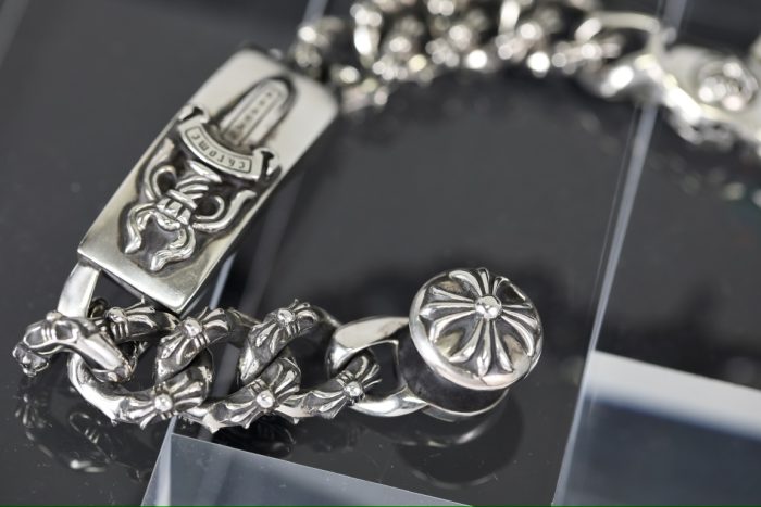 クロムハーツ CHROME HEARTS ダガークリップ IDブレスレット エクストラファンシーリンク 8リンク シルバーブレスレット - 画像 (5)
