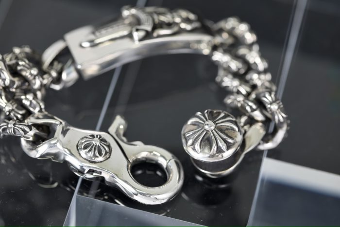 クロムハーツ CHROME HEARTS ダガークリップ IDブレスレット エクストラファンシーリンク 8リンク シルバーブレスレット - 画像 (6)