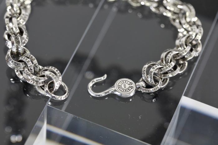 クロムハーツ Chrome Hearts 2 DOUBLE B RING ダブルBリング シルバー ブレスレット - 画像 (6)