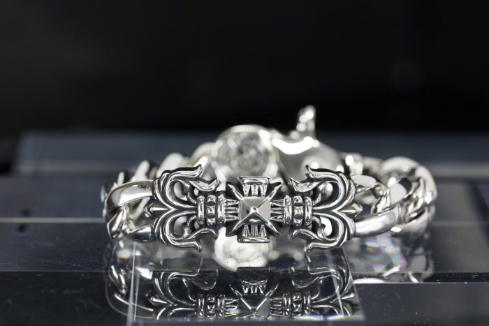 クロムハーツ Chrome Hearts FILIGREE I LINK フィリグリー シルバー925 クリップブレスレット