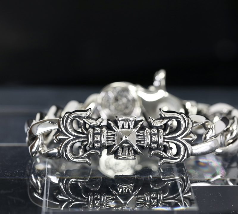 クロムハーツ Chrome Hearts FILIGREE I LINK フィリグリー シルバー925 クリップブレスレット