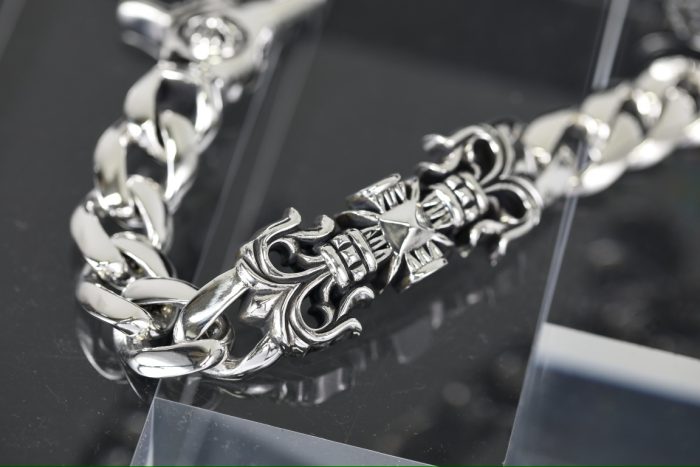 クロムハーツ Chrome Hearts FILIGREE I LINK フィリグリー シルバー925 クリップブレスレット - 画像 (4)
