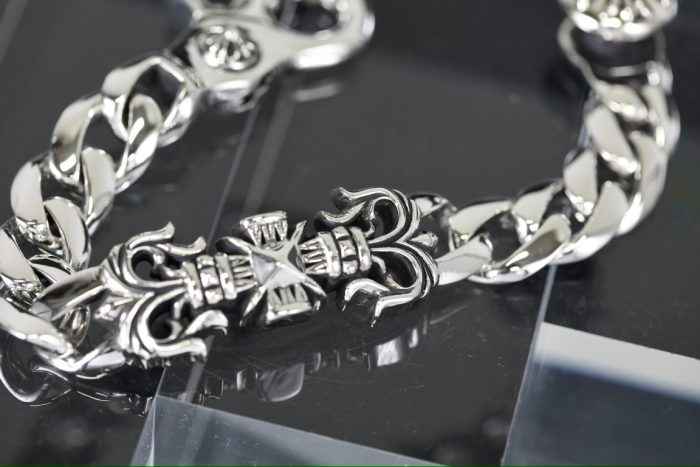 クロムハーツ Chrome Hearts FILIGREE I LINK フィリグリー シルバー925 クリップブレスレット - 画像 (7)