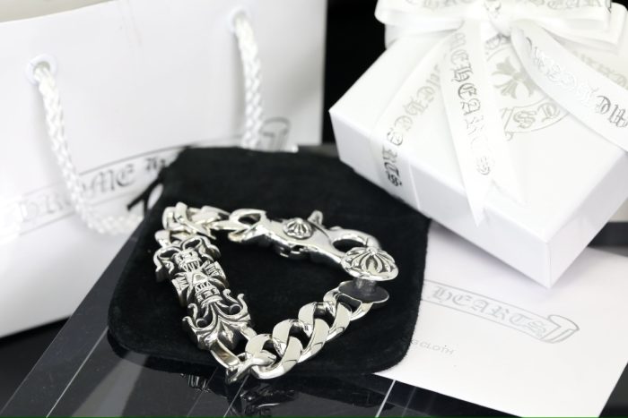 クロムハーツ Chrome Hearts FILIGREE I LINK フィリグリー シルバー925 クリップブレスレット - 画像 (9)