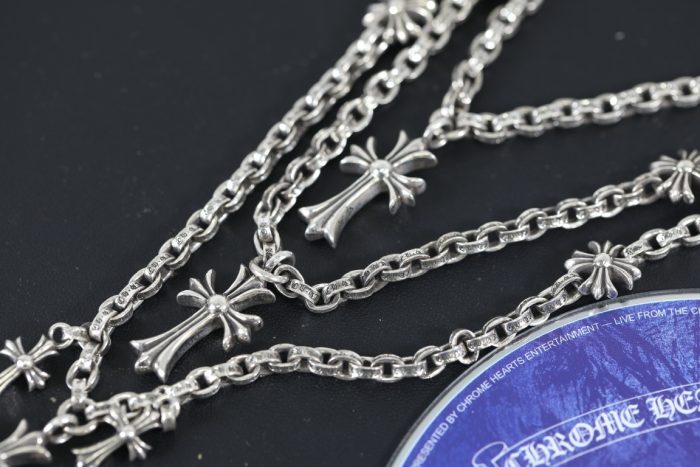 クロムハーツ CHROME HEARTS 3連タイニーファットクロス CHプラス ペーパーチェーン ネックレス - 画像 (10)