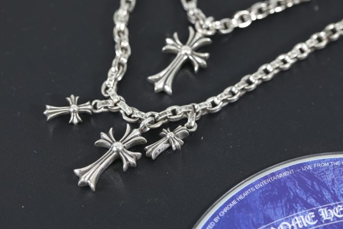 クロムハーツ CHROME HEARTS 3連タイニーファットクロス CHプラス ペーパーチェーン ネックレス - 画像 (6)