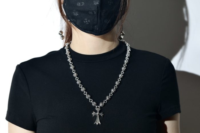クロムハーツ CHROME HEARTS CHクロスペンダント ケルテックボールネックレス シルバー925 24インチ