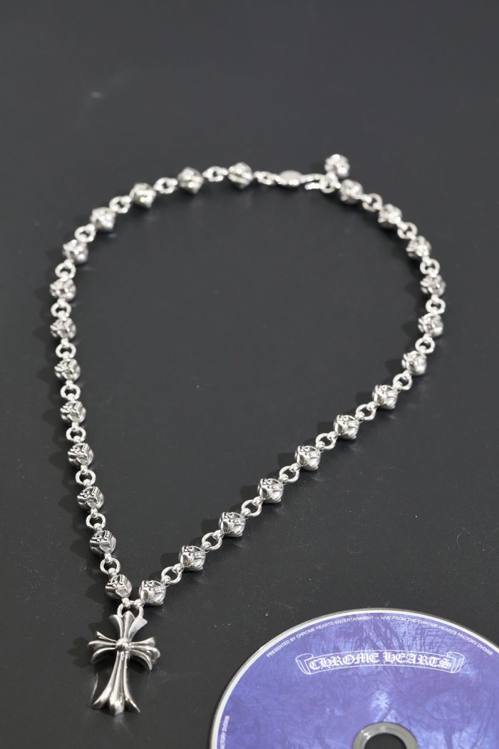 クロムハーツ CHROME HEARTS CHクロスペンダント ケルテックボールネックレス シルバー925 24インチ - 画像 (2)