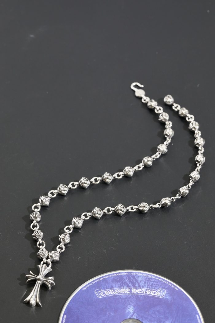 クロムハーツ CHROME HEARTS CHクロスペンダント ケルテックボールネックレス シルバー925 24インチ - 画像 (3)