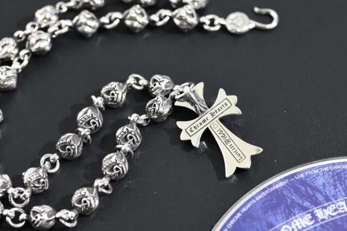 クロムハーツ CHROME HEARTS CHクロスペンダント ケルテックボールネックレス シルバー925 24インチ - 画像 (5)