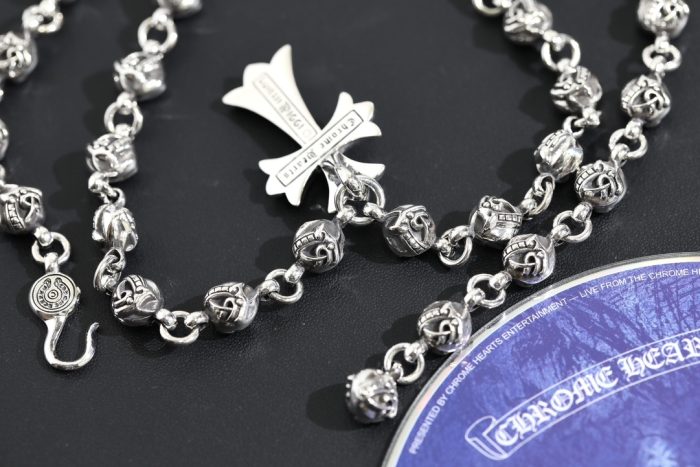 クロムハーツ CHROME HEARTS CHクロスペンダント ケルテックボールネックレス シルバー925 24インチ - 画像 (6)