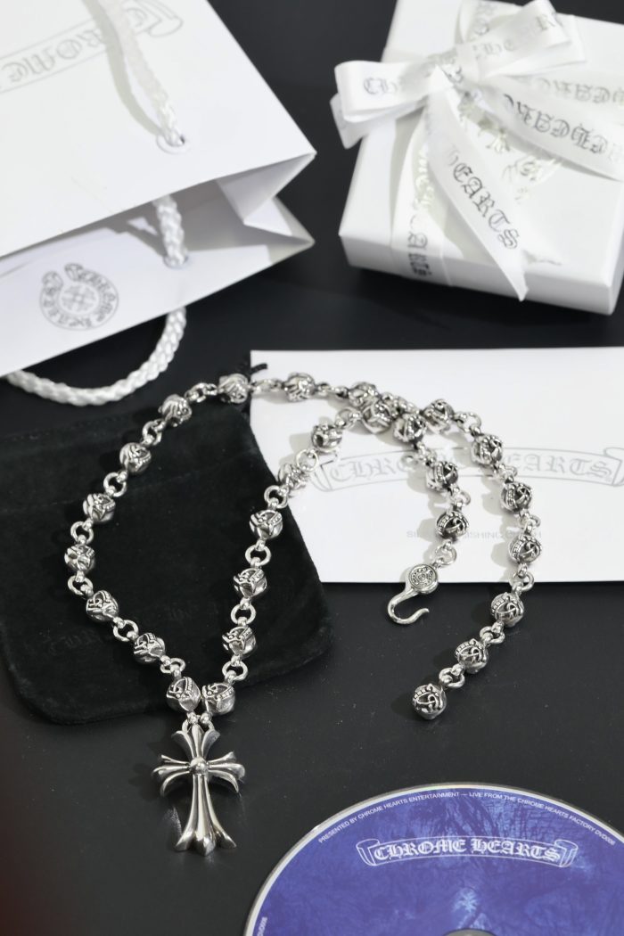 クロムハーツ CHROME HEARTS CHクロスペンダント ケルテックボールネックレス シルバー925 24インチ - 画像 (11)