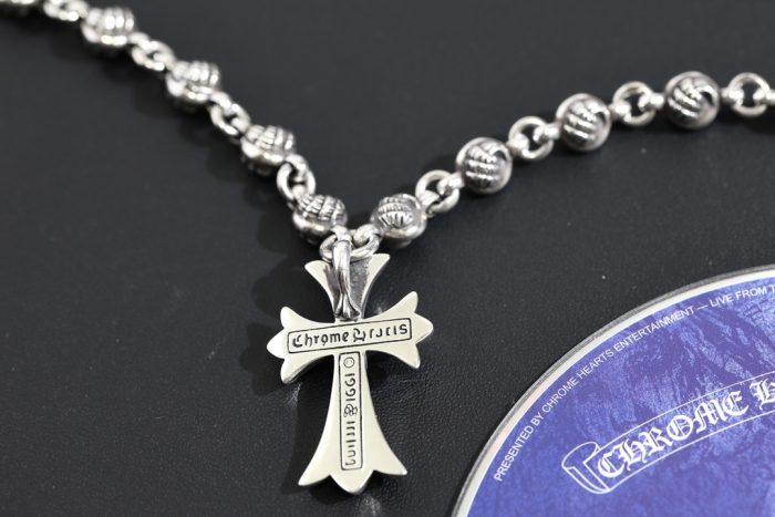 クロムハーツ CHROME HEARTS CHクロスペンダント クローボールネックレス シルバー925 24インチ - 画像 (7)