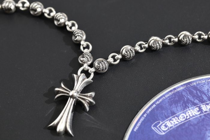 クロムハーツ CHROME HEARTS CHクロスペンダント クローボールネックレス シルバー925 24インチ - 画像 (8)