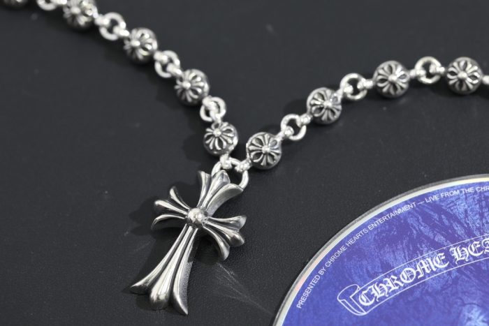 クロムハーツ CHROME HEARTS CHクロスペンダント クロスボールネックレス シルバー925 24インチ - 画像 (4)