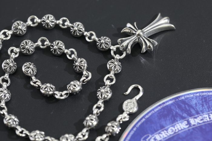 クロムハーツ CHROME HEARTS CHクロスペンダント クロスボールネックレス シルバー925 24インチ - 画像 (5)