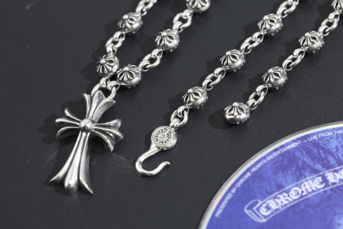 クロムハーツ CHROME HEARTS CHクロスペンダント クロスボールネックレス シルバー925 24インチ - 画像 (6)