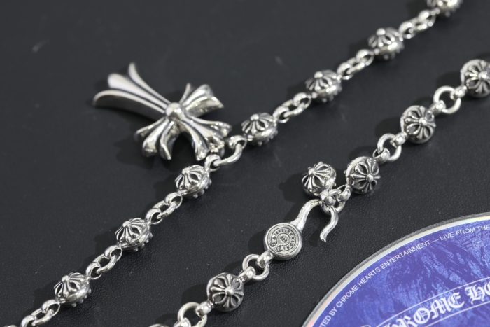 クロムハーツ CHROME HEARTS CHクロスペンダント クロスボールネックレス シルバー925 24インチ - 画像 (7)