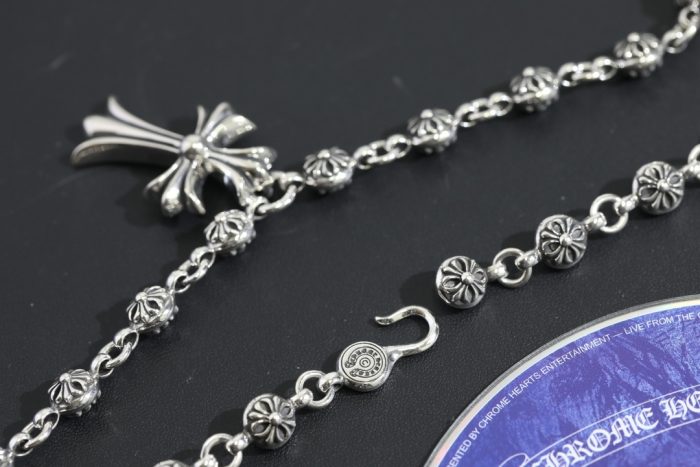 クロムハーツ CHROME HEARTS CHクロスペンダント クロスボールネックレス シルバー925 24インチ - 画像 (8)