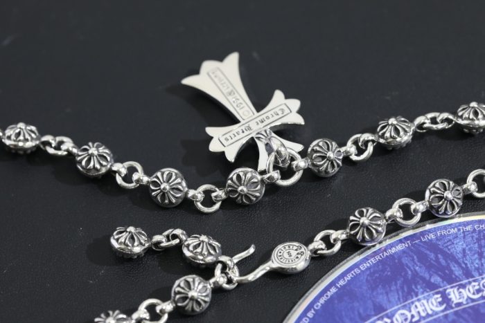 クロムハーツ CHROME HEARTS CHクロスペンダント クロスボールネックレス シルバー925 24インチ - 画像 (10)