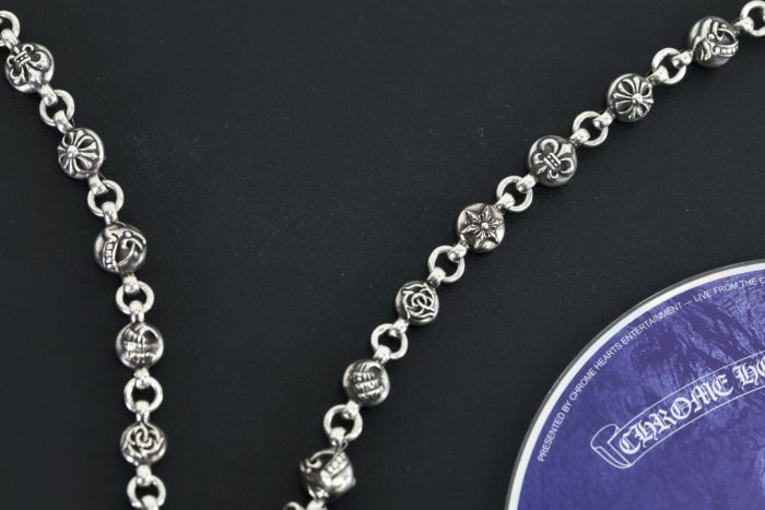クロムハーツ CHROME HEARTS フローラルボールネックレス シルバー925 20インチ - 画像 (5)