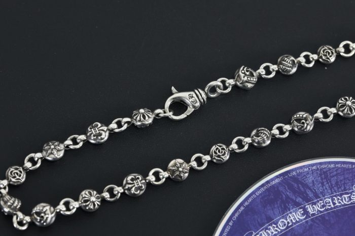 クロムハーツ CHROME HEARTS フローラルボールネックレス シルバー925 20インチ - 画像 (6)