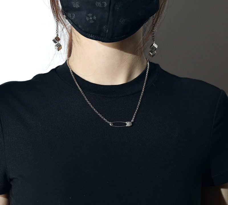 クロムハーツ CHROME HEARTS セーフティピン チェーンネックレス シルバー925