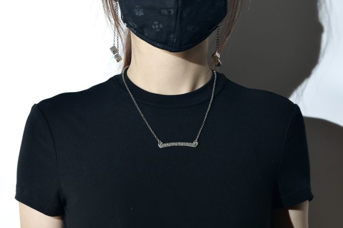 クロムハーツ Chrome Hearts スクロールラベルネックレス チェーン シルバー