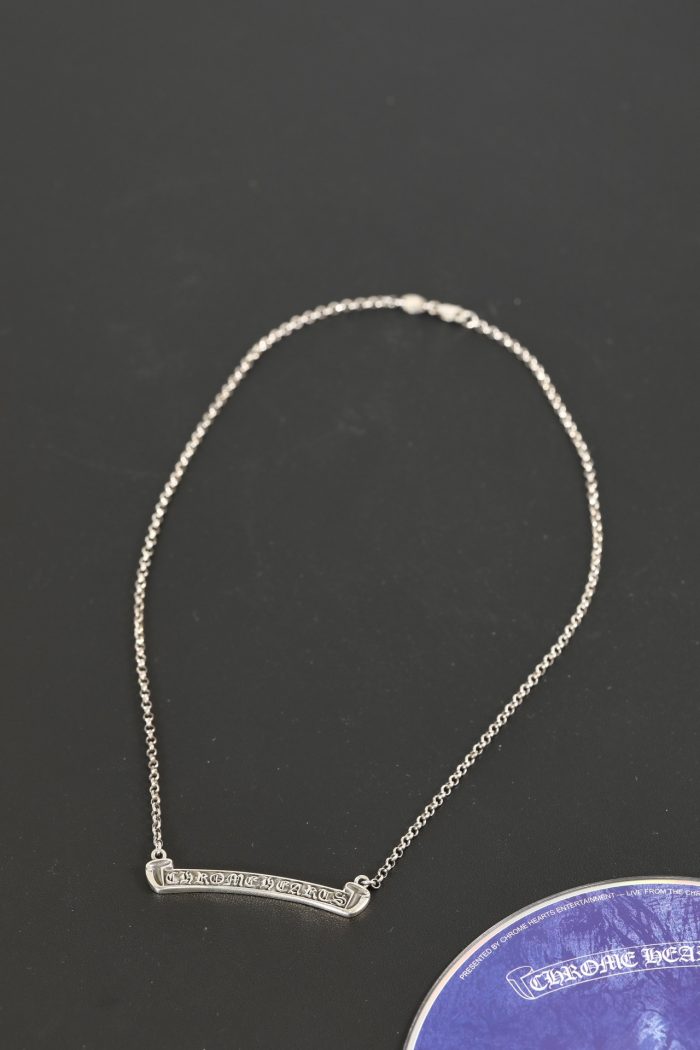 クロムハーツ Chrome Hearts スクロールラベルネックレス チェーン  シルバー - 画像 (2)